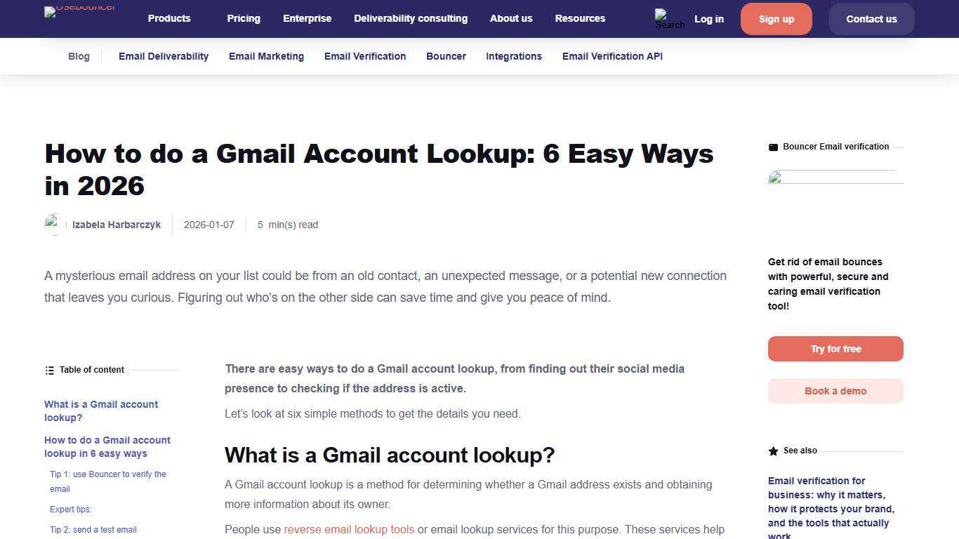 How to do a Gmail Account Lookup: 6 Easy Ways in 2026 - Usebouncer